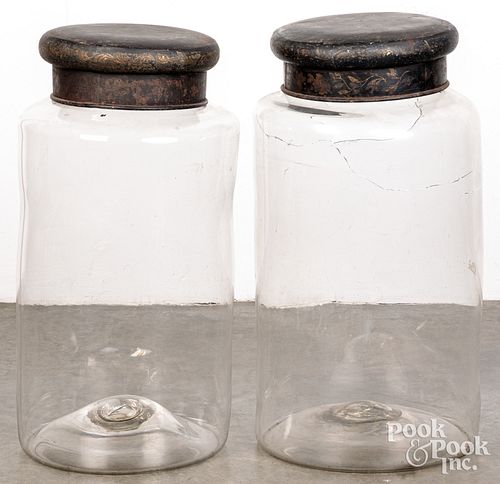 PAIR OF LARGE APOTHECARY STORE