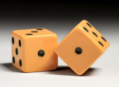 PAIR OF LARGE BAKELITE DICE C1