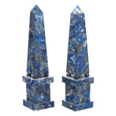 PAIR OF LARGE BLUE STONE TABLE
