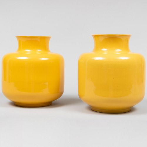 PAIR OF LARGE BO-JIA YELLOW