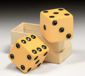 PAIR OF LARGE CATALIN DICE C19
