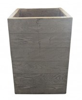 PAIR OF LARGE CEMENT SQUARE UR