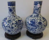 PAIR OF LARGE CHINESE BLUE & W