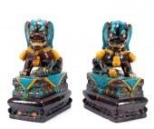 PAIR OF LARGE CHINESE BLUE CER