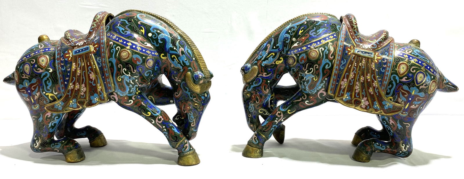 PAIR OF LARGE CHINESE CLOISONNE