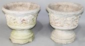 PAIR OF LARGE CONCRETE GARDEN