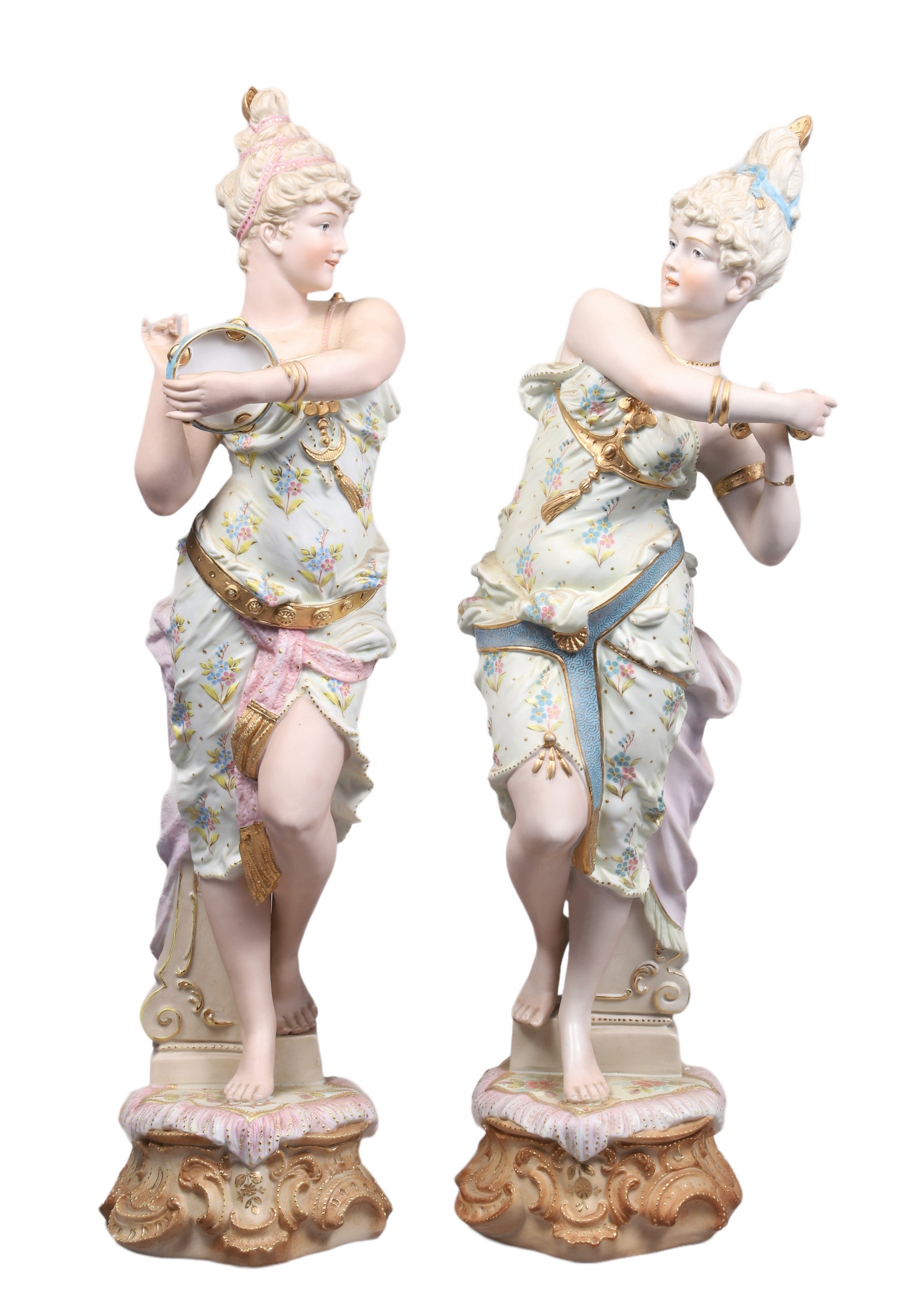 Pair of large continental porcelain