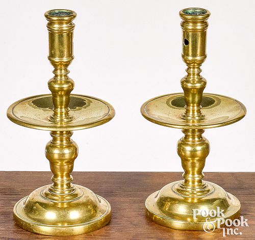 PAIR OF LARGE DUTCH BRASS HEEMSKERK