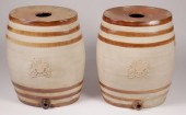 PAIR OF LARGE ENGLISH SALT GLA