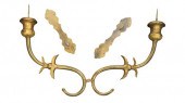 PAIR OF LARGE FRENCH BRASS PRI