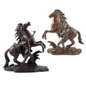 PAIR OF LARGE FRENCH BRONZE MA