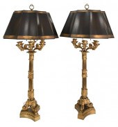 PAIR OF LARGE FRENCH EMPIRE BR