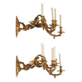 PAIR OF LARGE FRENCH GILT BRON