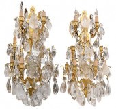 PAIR OF LARGE FRENCH ROCK CRYS