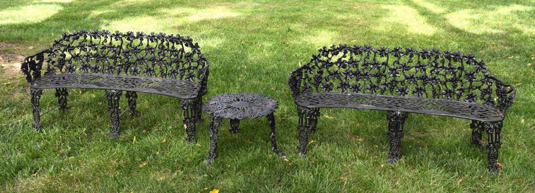 PAIR OF LARGE GRAPE & VINE