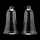 PAIR OF LARGE HANDBLOWN GLASS