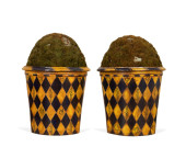 PAIR OF LARGE HARLEQUIN JARDIN