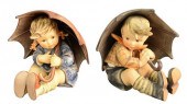 PAIR OF LARGE HUMMELS, TO INCL