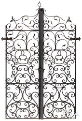 PAIR OF LARGE IRON GATES, EARL