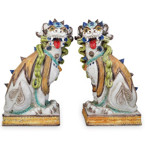 PAIR OF LARGE ITALIAN MAJOLICA