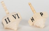 PAIR OF LARGE IVORY PUT & TAKE