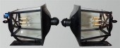 PAIR OF LARGE MODERN BLACK PAI