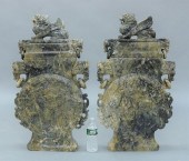 PAIR OF LARGE MOON FLASKS HARD