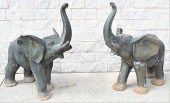PAIR OF LARGE OUTDOOR IRON ELE
