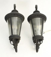 PAIR OF LARGE OUTDOOR ZINC WAL