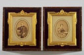 Pair of Large Oval Shadowboxed