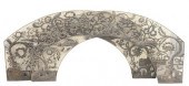 PAIR OF LARGE OVER DOOR ARCHIT