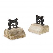 PAIR OF LARGE REGENCY CAST IRO