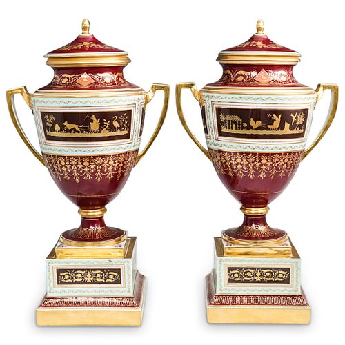 PAIR OF LARGE ROYAL VIENNA