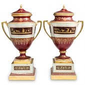 PAIR OF LARGE ROYAL VIENNA POR