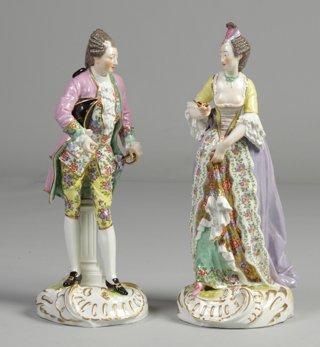 Pair of Large Samson Hand Painted