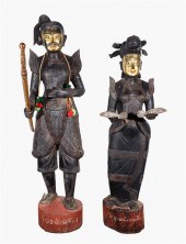 Pair of large Southeast Asian,