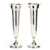 PAIR OF LARGE STERLING SILVER
