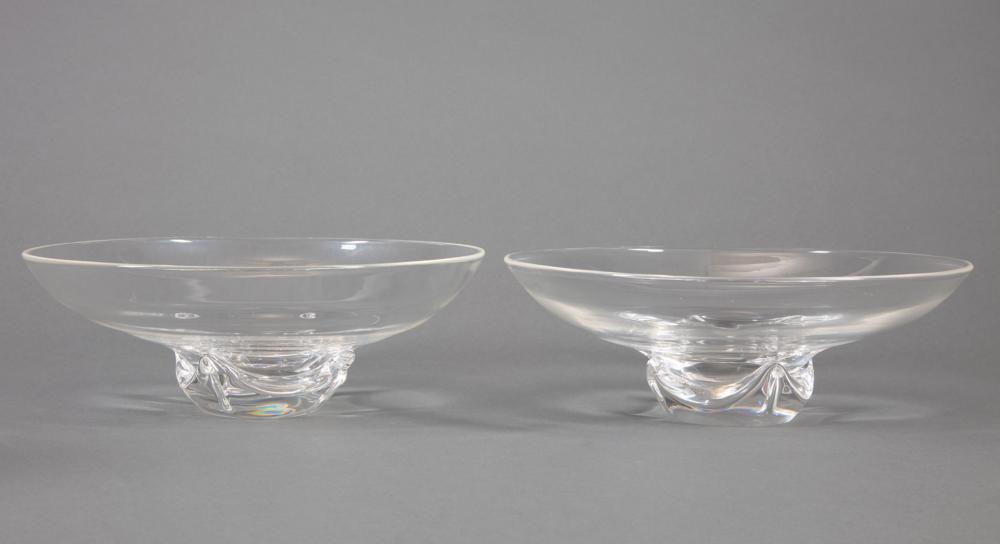 PAIR OF LARGE STEUBEN GLASS