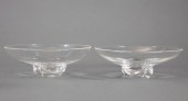 PAIR OF LARGE STEUBEN GLASS "Q