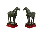 PAIR OF LARGE TESSELLATED HORS