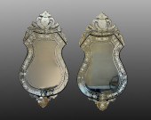 PAIR OF LARGE VENETIAN MIRRORS