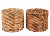 PAIR OF LARGE WOVEN BASKETSman