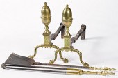 PAIR OF LATE CHIPPENDALE BRASS