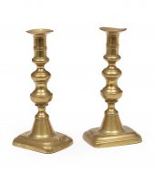 PAIR OF LATE GEORGIAN BRASS BE