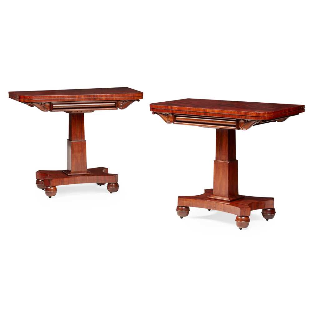 PAIR OF LATE REGENCY MAHOGANY