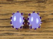PAIR OF LAVENDER JADE AND AMET