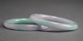 PAIR OF LAVENDER-TO-APPLE GREE
