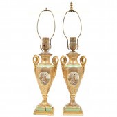 PAIR OF LE MIEUX PARTIAL GILT