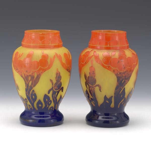 PAIR OF LE VERRE FRANCAIS CAMEO