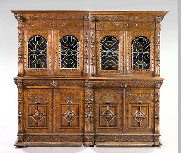 Pair of Leaded and Stained
